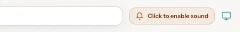 The top bar showing a Click to enable sound button.
